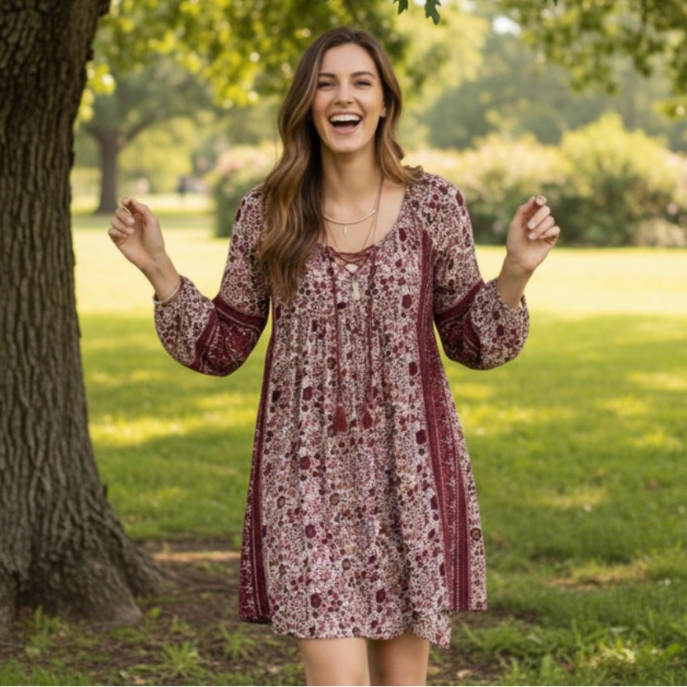 American Eagle Floral Long Sleeve Dress